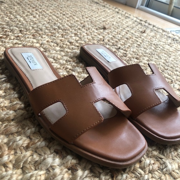 Steve Madden Hadyn Leather Slide Sandal. Size 8 - Picture 5 of 14